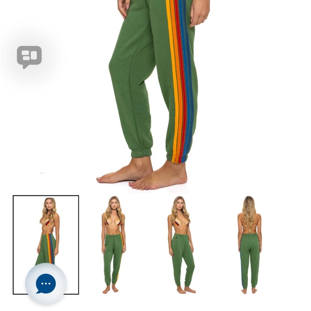 New Aviator Nation Olive Green Sweatpants